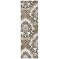 Rizzy Home Alora Decor Napoli 2'6" X 10' Medallion Mocha/Ivory Hand-Tufted Area Rug