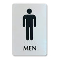 Smartsign 6 X 9 Inch Mens Restroom Sign With Pictogram, 40 Mil Stainless Steel Metal, Engraved, Door/Wall Mount Bathroom Signs,