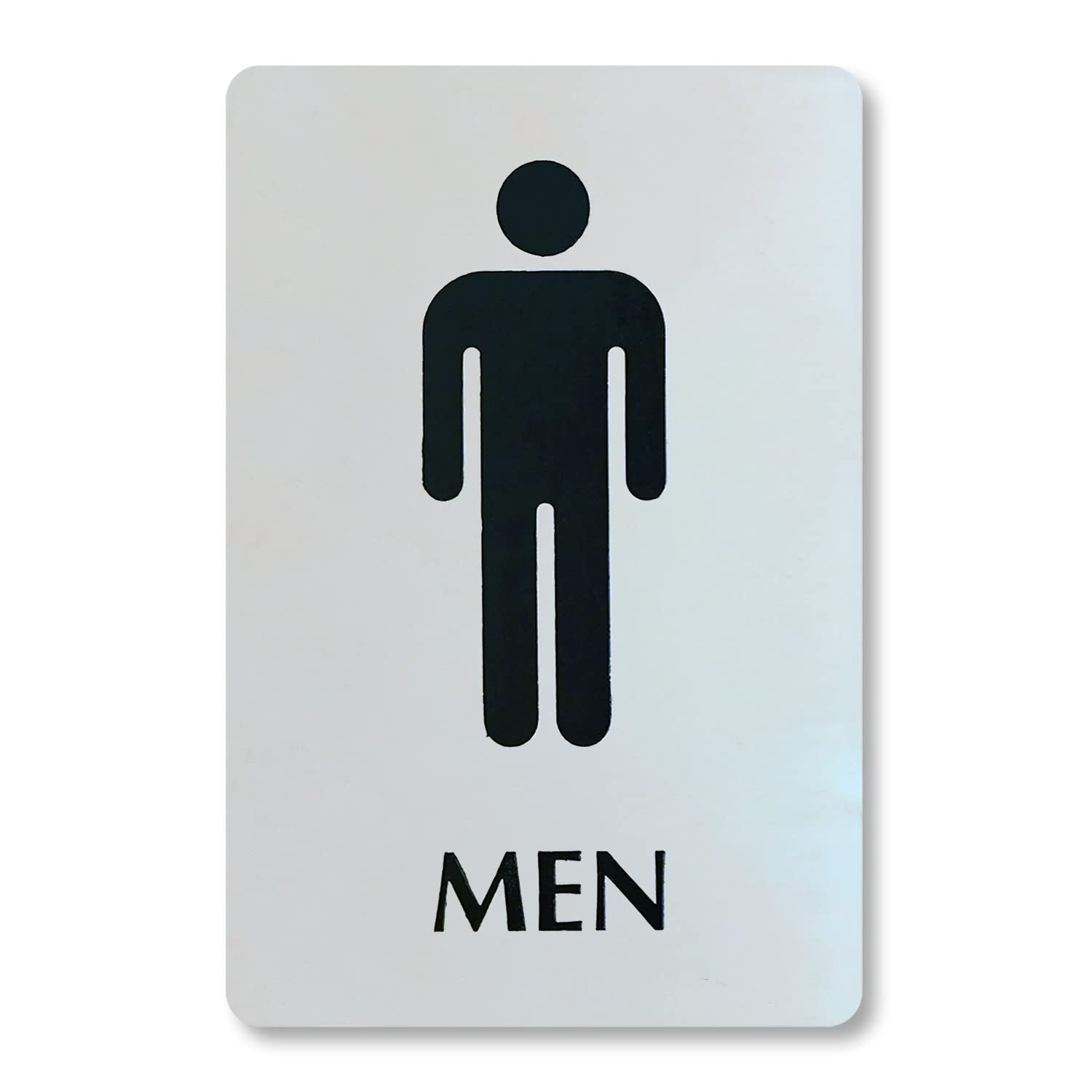 Smartsign 6 X 9 Inch Mens Restroom Sign With Pictogram, 40 Mil Stainless Steel Metal, Engraved, Door/Wall Mount Bathroom Signs,