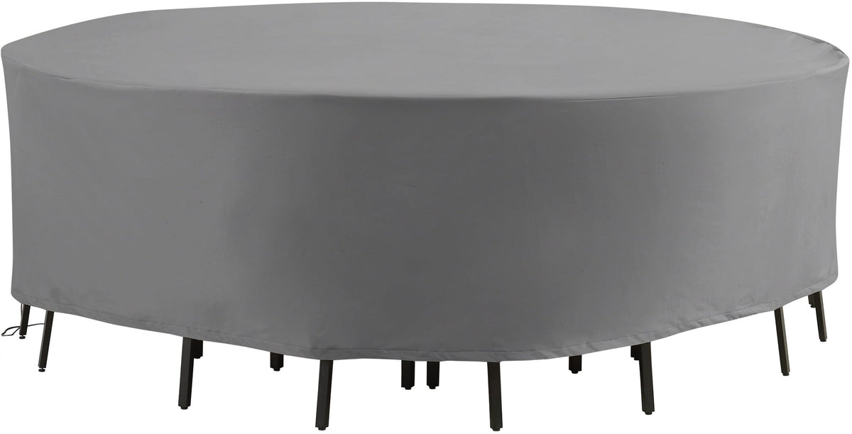 Crosley Furniture Patio Furniture Set Covers, Waterproof Round Outdoor Cover For Backyard, Deck, Dining, Gray