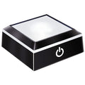 EUSTUMA LED Light Base Non-Slip Square Display Stand In A Variety of Colors,Suitable for Glass Crystal Spherical Artwork (Flat T