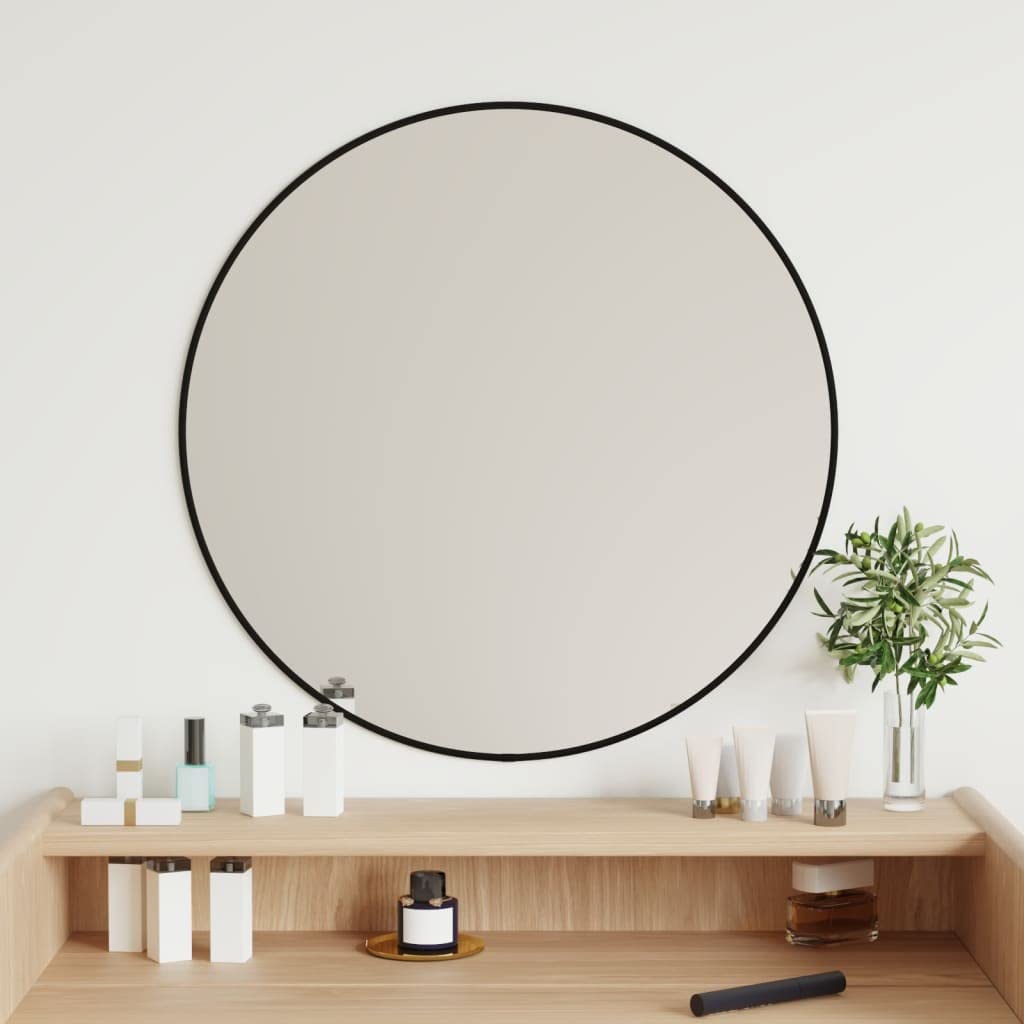 Revera Wall Mirror Black Ø 60 cm Round