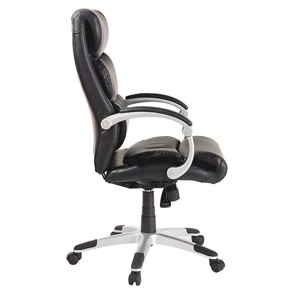 Lorell Executive Bonded Black Leather High-Back Chair