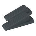 Master Manufacturing Rubber Door Stop - Big Heavy Duty Bottom Wedge Rubber Door Stopper College Dorm Room Essentials,Grey (2 Pac