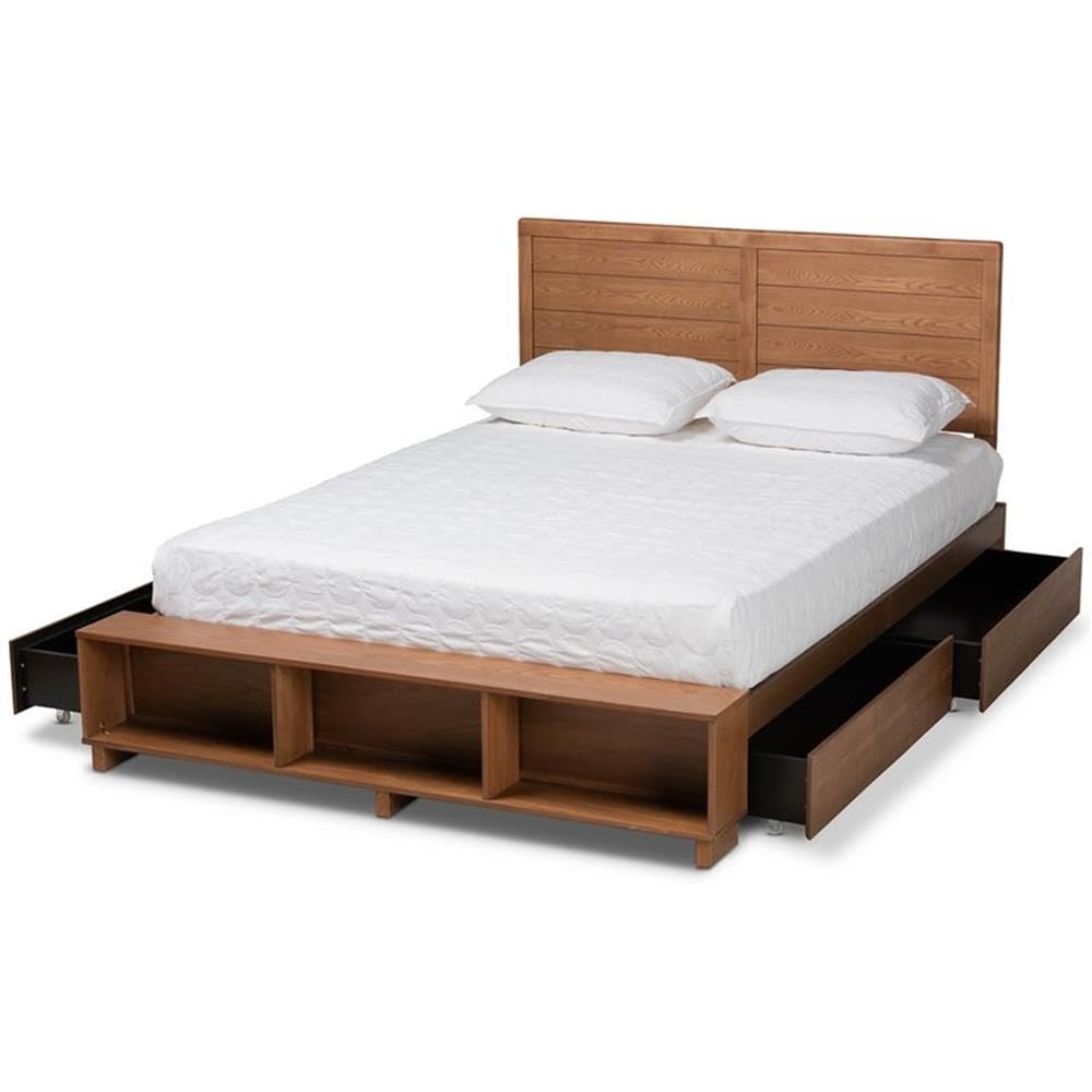 Baxton Studio Alba Platform Storage Bed - Thumbnail 4