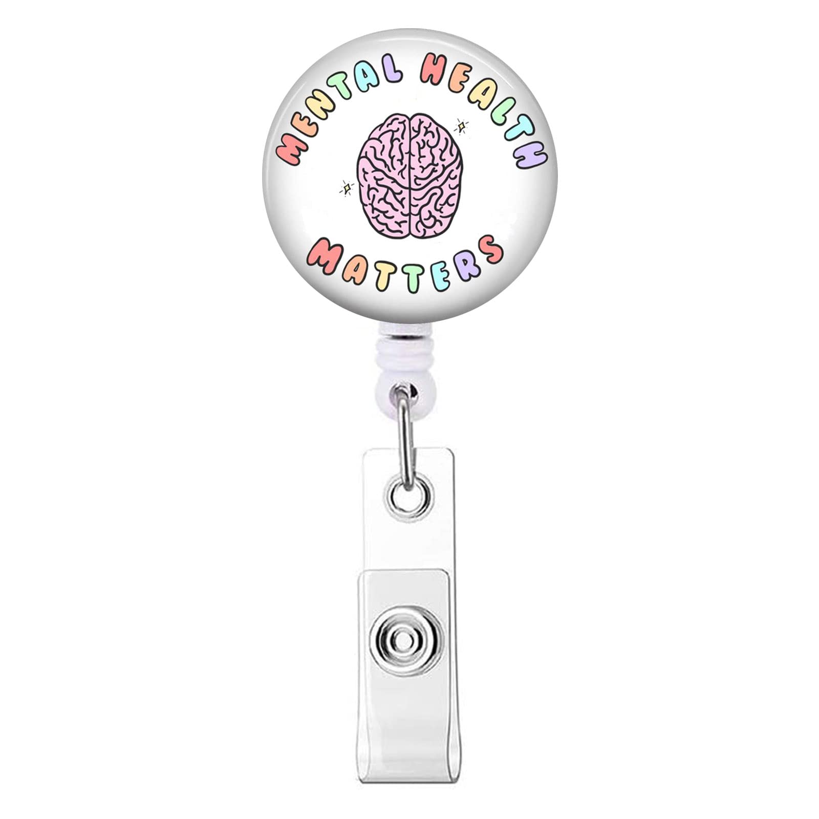 Bedocia Mental Health Matters Cute Nurse Badge Reels Retractable Id Name Badge Holders With Swivel Alligator Clip For Nurses, Te