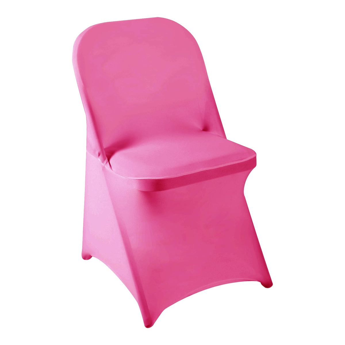 Howhic Folding Chair Covers For Party 36Pcs, Fuchsia Universal Spandex Chair Covers For Folding Chairs, Stretchy Fitted Chair Covers For Wedding, Party, Banquet, Conference (36Pcs, Fuchsia)