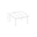 East West Furniture Pft-Cap-T Parfait Gathering Dining Square 54&Quot; Table With 18&Quot; Butterfly Leaf Finished In Cappuccino