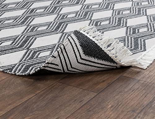 Kosas Home Saugatuck Area Rug, Bedroom, Kitchen Living Room, 2' X 3', Charcoal