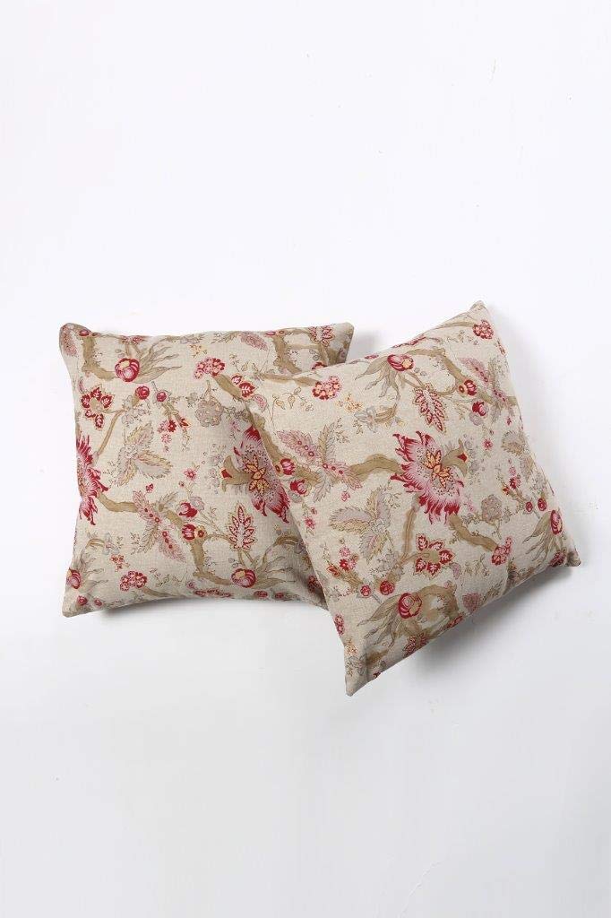 Contrast Living Monek Cotton Printed Cushion Cover Pack Of 2 Pcs(20X20 Inch / 50X50 Cm, Multi Colour)