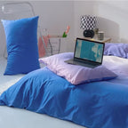 Clothknow Blue And Purple Comforter Set Full 3Pcs Blue Gradient Bedding Comforter Sets Purple Comforter Full Size Soft Blue Whit