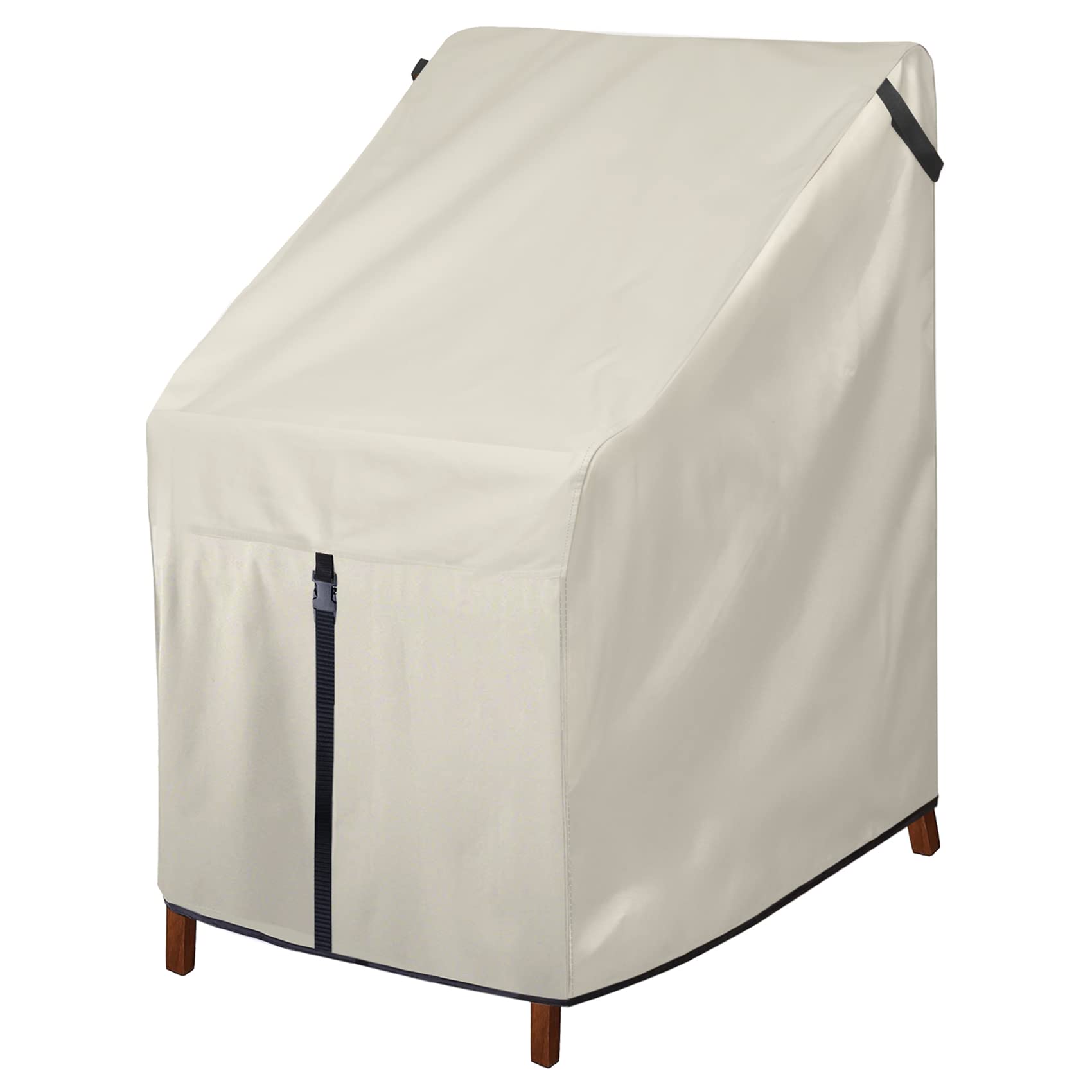 Porch Shield Patio Stackable Chair Covers - Waterproof Outdoor Stack Of Chair Cover - 27W X 33D X 46H Inch, Beige