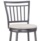 American Woodcrafters Jacey Gray Metal Swivel 30-inch Seat Height Bar Stool