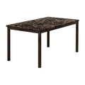 Furniture of America Casella Faux Marble Top Dining Table, 60-Inch