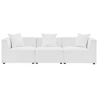 Modway Eei-4379-Whi Saybrook Outdoor Patio Upholstered 3-Piece Sectional Sofa, White