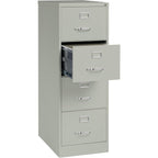 Lorell 4-Drawer Vertical File, 18 by 26-1/2 by 52-Inch, Light Gray