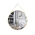 LONGWIN Hanging Wall Circle Mirror Decor Gold Geometric Mirror with Chain for Bathroom Bedroom Living Room 15.7