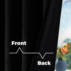 Bgment Halloween Black Velvet Blackout Curtains For Living Room, 84 Inches Long Thermal Insulated Curtains Noise Reduce Back Tab