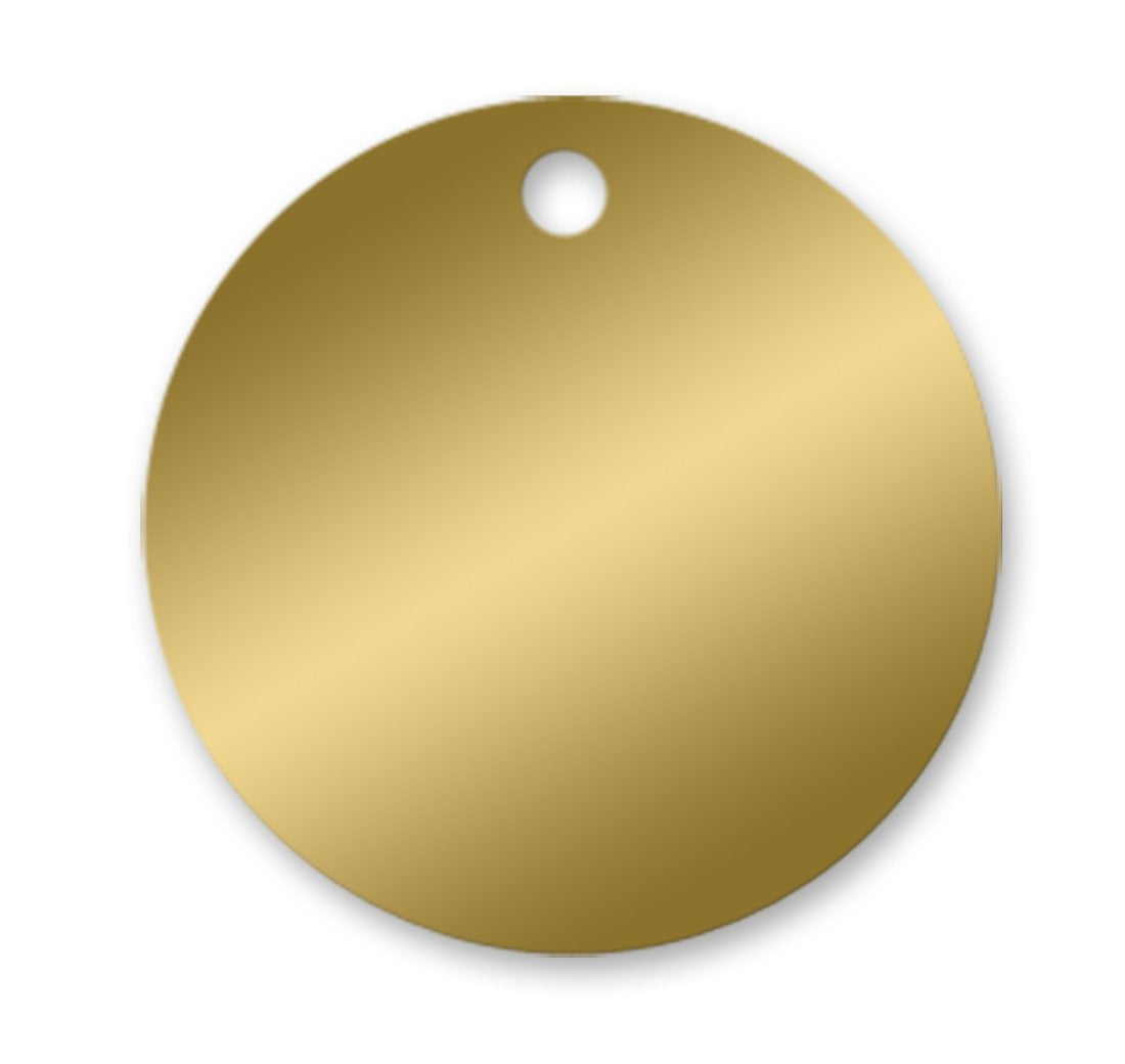 Brass Tags - 1-1/2 Inch Circle - .020 - Pk/25