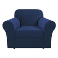 H.Versailtex Stretch Chair Covers Armchair 2 Piece Chair Covers For Living Room Furniture Cover Suit For T Cushion/Box Cushion,