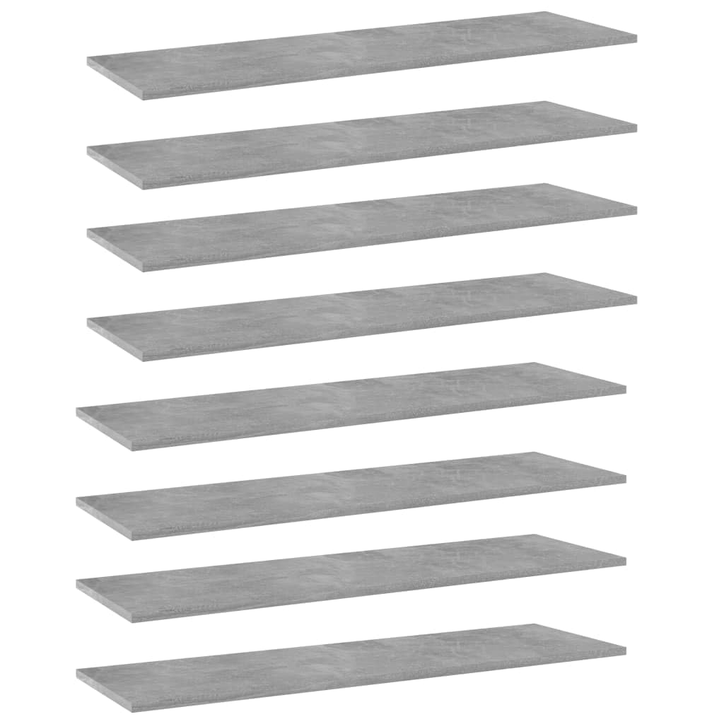 vidaXL Bookshelf Boards - Versatile and Durable Engineered Wood Boards - Concrete Gray - Perfect for Home or Office Storage Solutions