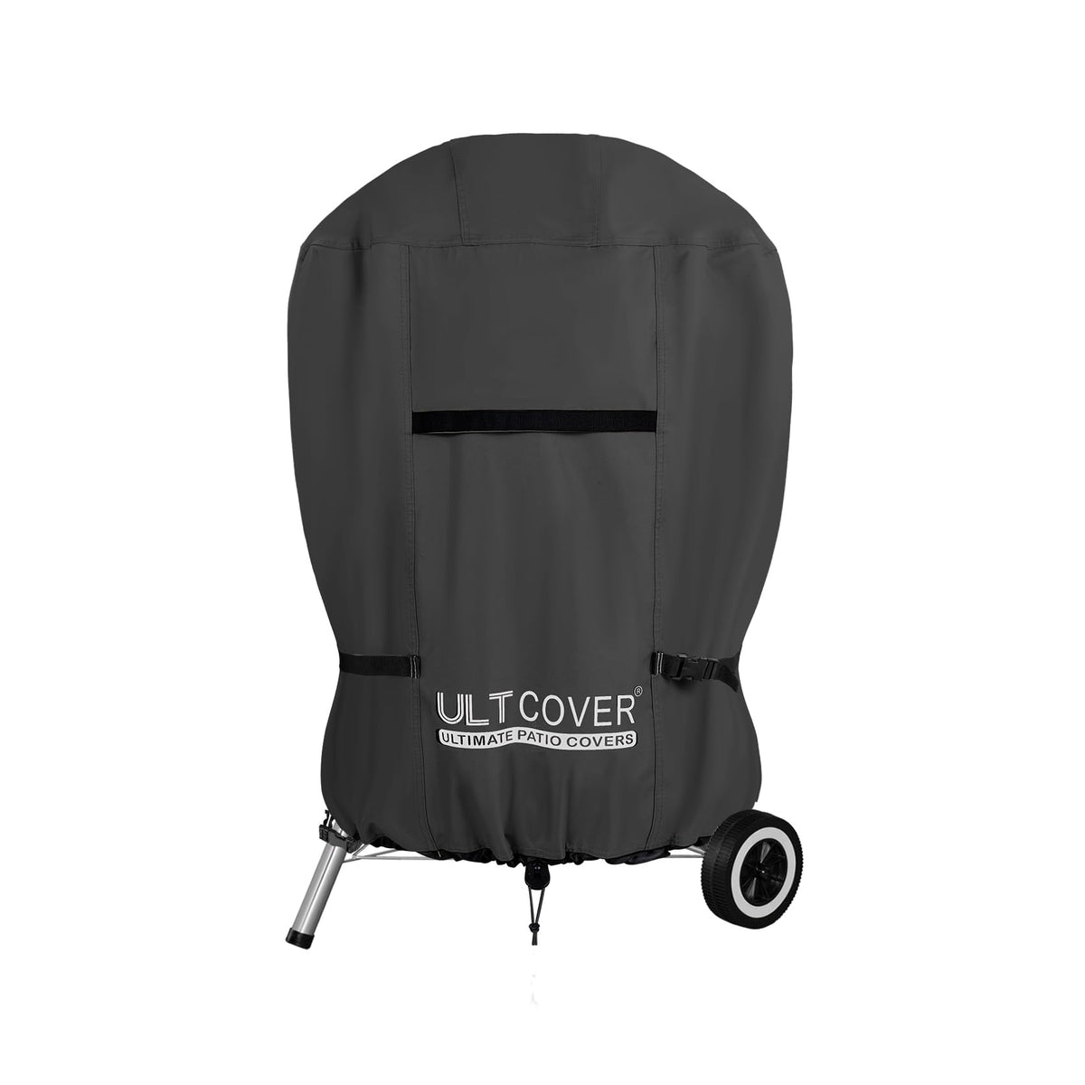 Ultcover Outdoor Waterproof Charcoal Kettle Grill Cover For Most 18 Inch Round Smoker Size Up To 23    Dia X 32    H, Black