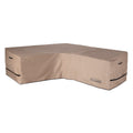 Ultcover Patio V-Shaped Sofa Cover Waterproof For 7-Seater Outdoor Sectional Furniture Couch 105 Inch Wide