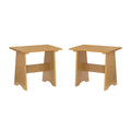 Linson Small Backless Benches Set Of 2 Honey