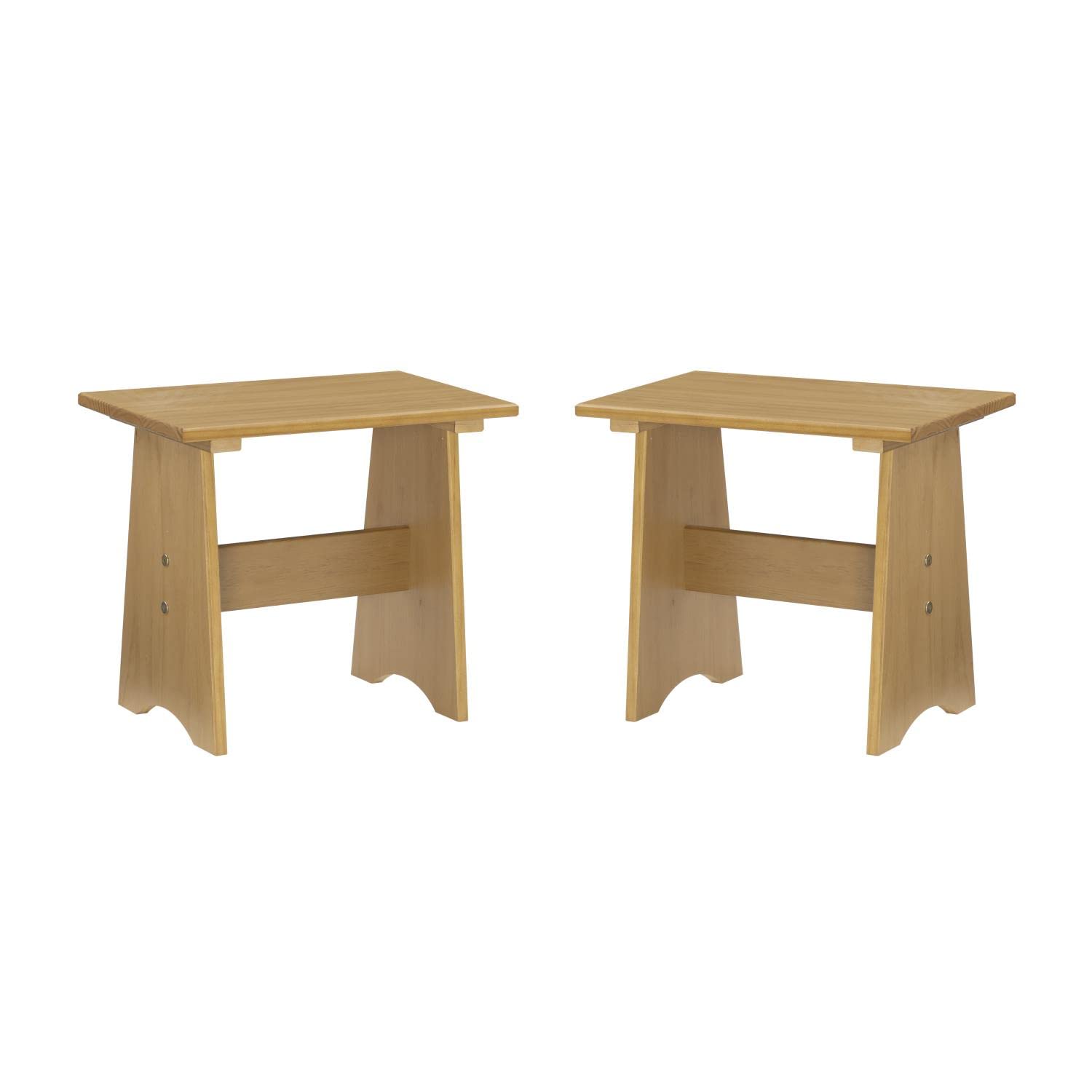 Linson Small Backless Benches Set Of 2 Honey