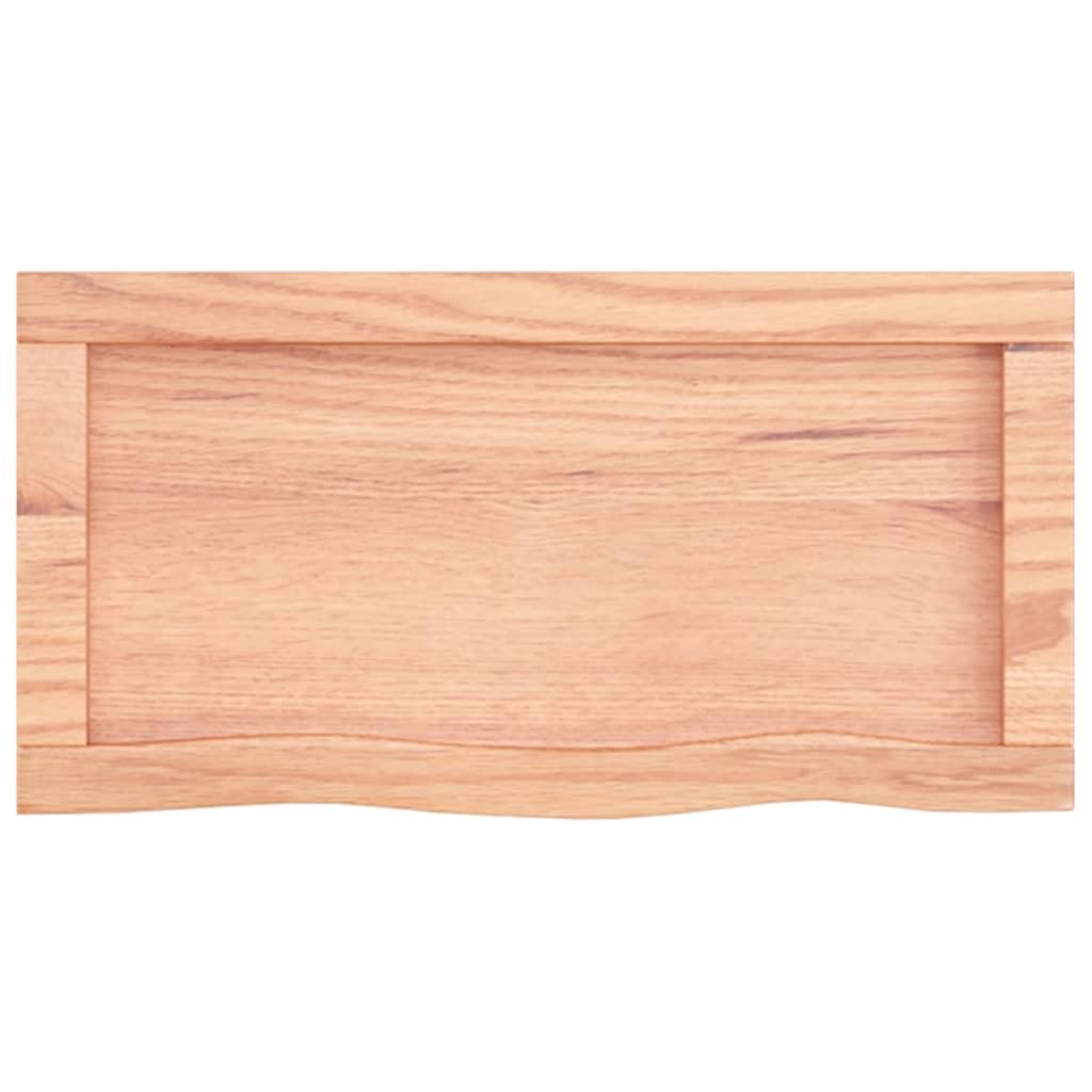vidaXL Bathroom Countertop Light Brown 23.6''x11.8''x(0.8''-1.6'') Treated Solid Wood