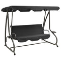 SKM Outdoor Swing Bench with Canopy Anthracite