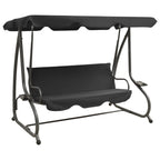 SKM Outdoor Swing Bench with Canopy Anthracite