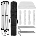 Flash Furniture Harris 10'X10' White Outdoor Pop Up Event Slanted Leg Canopy Tent With Carry Bag