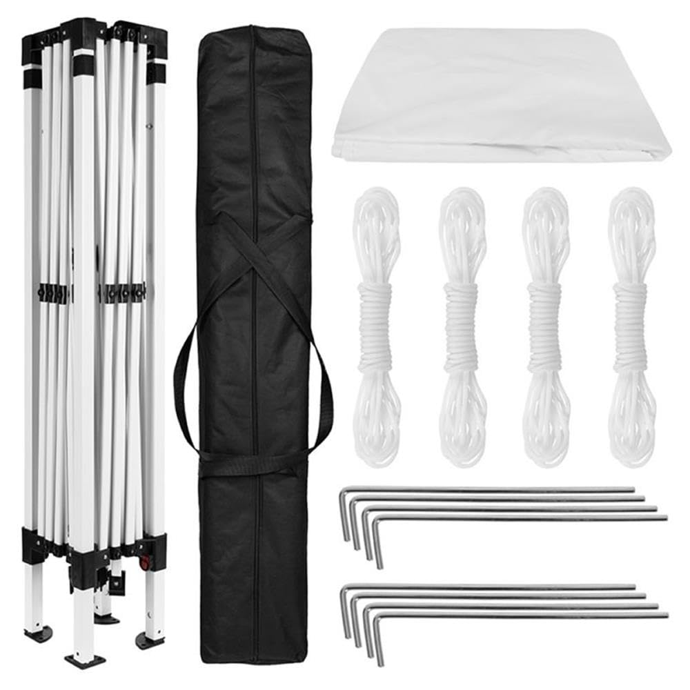 Flash Furniture Harris 10'X10' White Outdoor Pop Up Event Slanted Leg Canopy Tent With Carry Bag