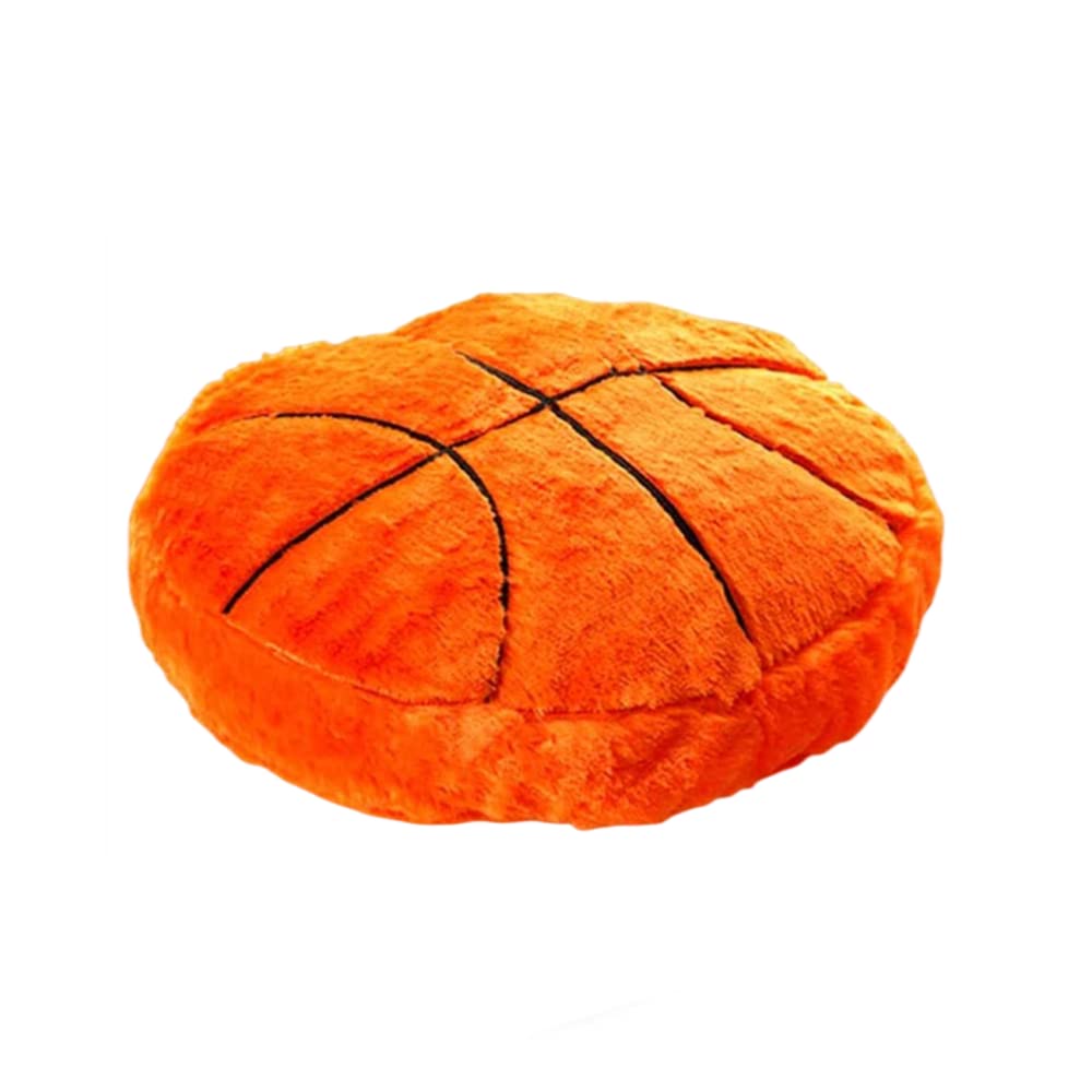 Ophrbu Basketball Sports Pillow Fluffy Soft Throw Pillow Toy ,14' Durable Sport Basketball Plush Toys,Plush Pillow Toys Gift Fo
