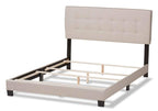 Baxton Studio Audrey Modern and Contemporary Light Beige Fabric Upholstered Full Size Bed