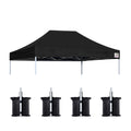 Eurmax Usa Pop Up Canopy Replacement Canopy Tent Top Cover, Instant Ez Canopy Top Cover Only,Bonus 4Pc Pack Canopy Weight Bag(8X