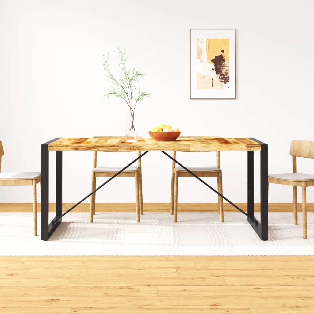 vidaXL Dining Table Solid Rough Mango Wood 70.9&quot;
