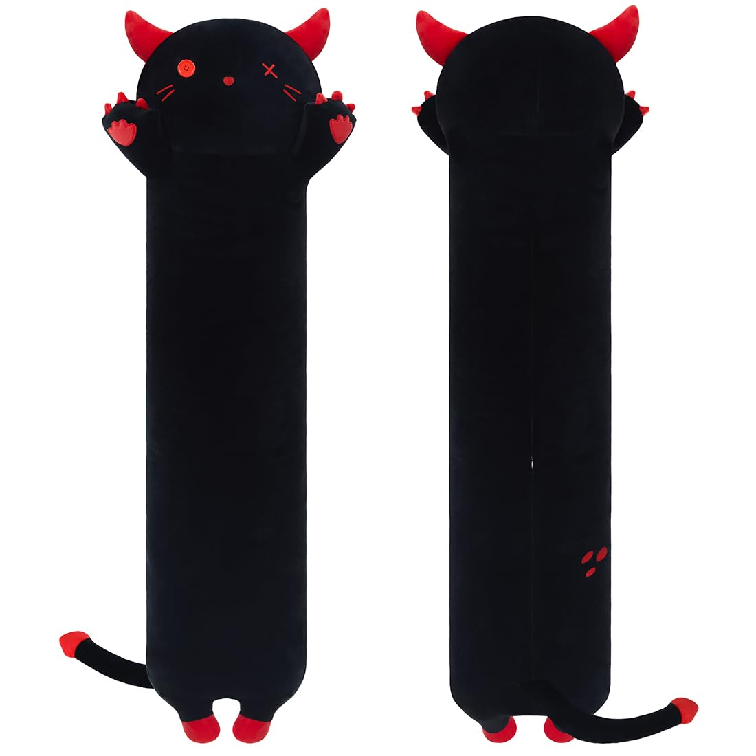 MIAOHAHA Long Plush Demon Toy Stuffed Animal Demon Plush Toy Pillow Hugging Pillow Gift for Kids and Girls(Demon,110cm/43.3in)