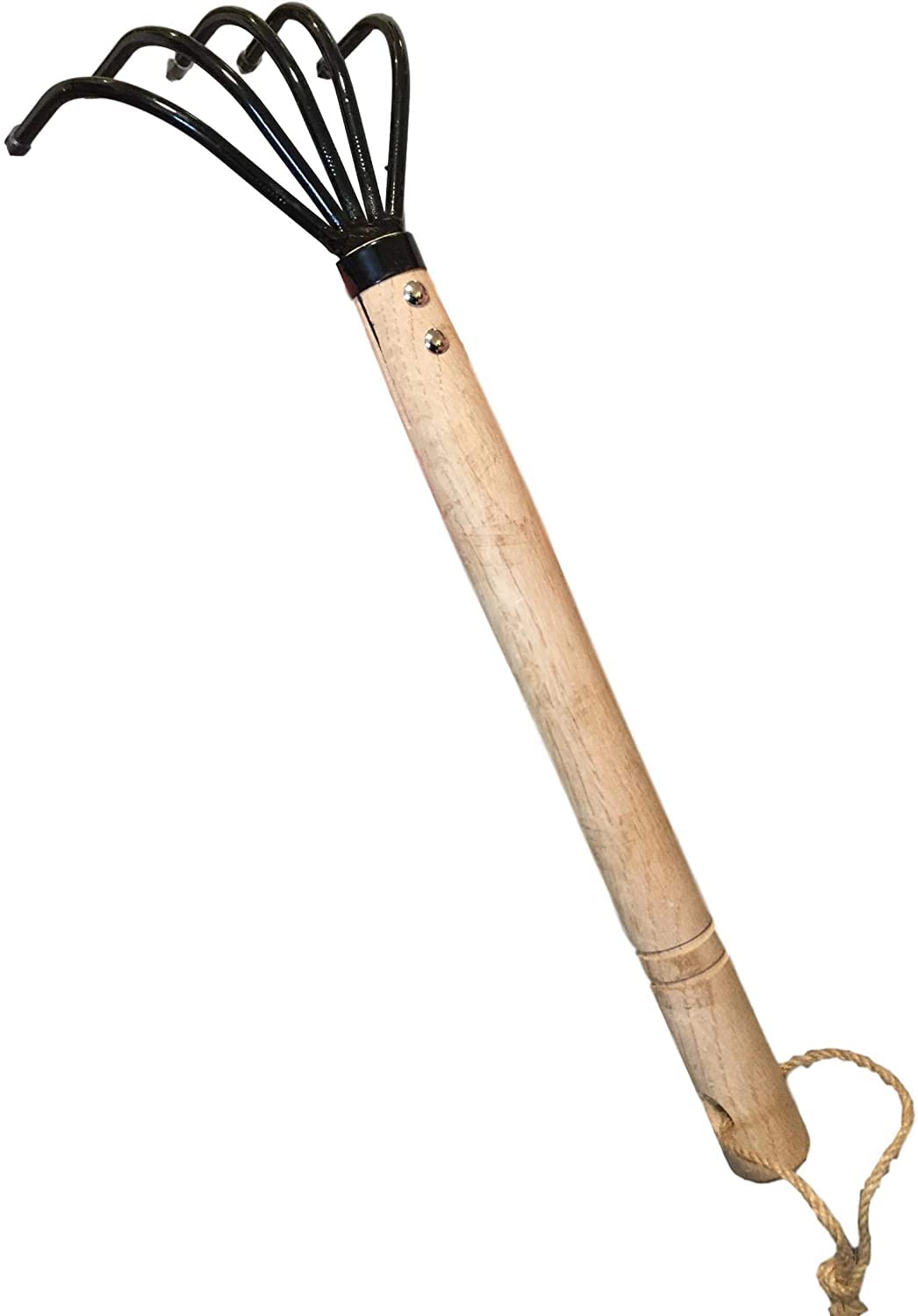 Garden Guru Hand Rake Cultivator Claw Soil Tiller - Military Grade Steel - Rust Resistant - 5 Tine Japanese Ninja Claw - Comfort