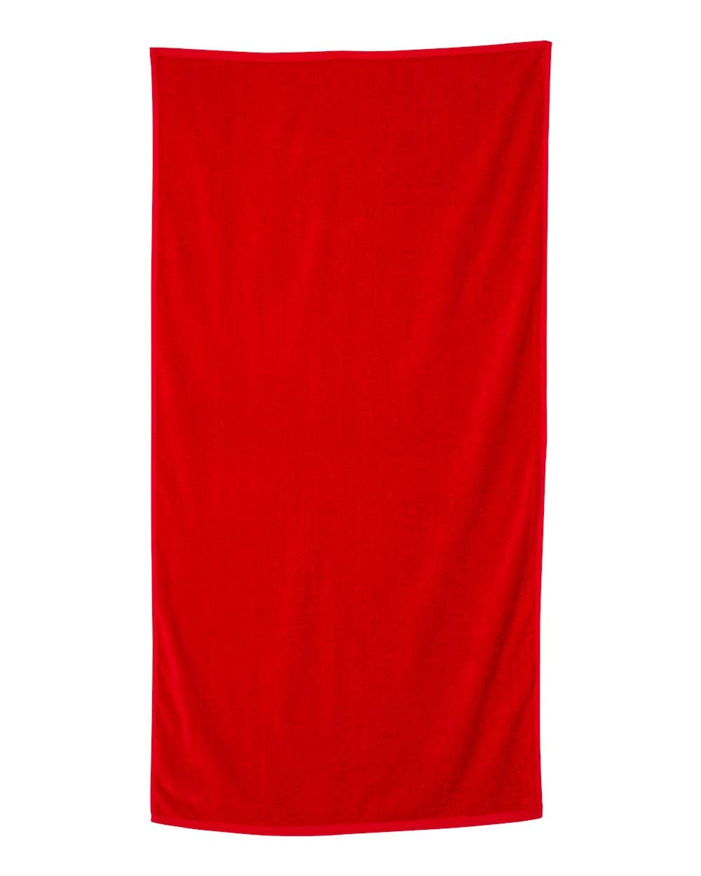 Q-Tees Velour Beach Towel One Size Black