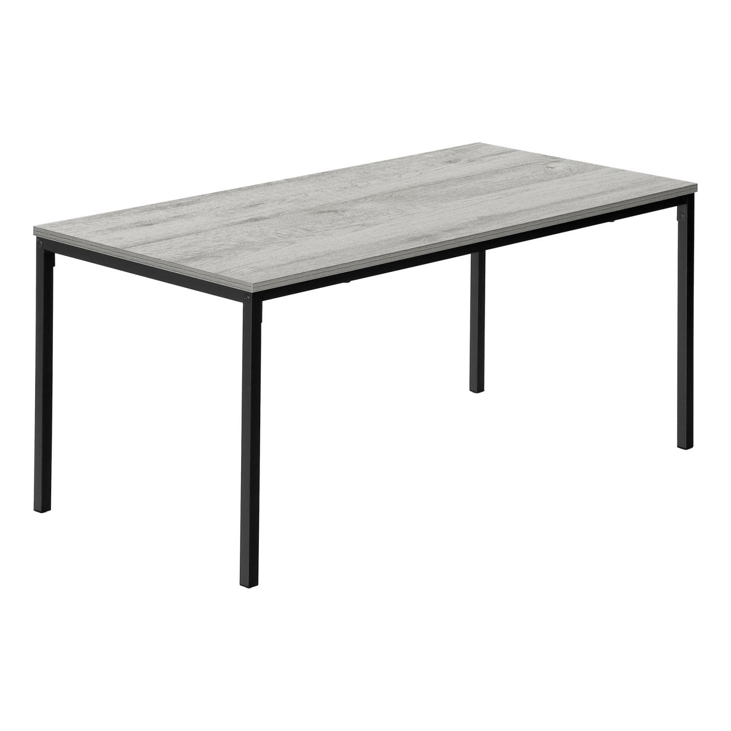 Monarch Specialties 3796 Coffee Table, Accent, Cocktail, Rectangular, Living Room, Metal, Laminate, Grey, Black, Contemporary, Modern Table-40, 40&Quot; L X 20&Quot; W X 18&Quot; H