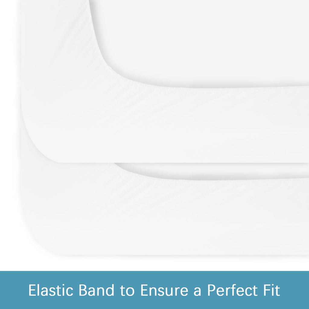 Biloban Twin Fitted Sheet 4 Pack, Twin Bedding Fitted Sheets Only With Deep Pocket Up To 14'', Bottom Sheet, Shrinkage & Stain R