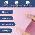 Extra Deep Pocket Twin Sheets - 3 Piece Breathable & Cooling Bed Sheets - Hotel Luxury Bed Sheet Set - Soft, Wrinkle Free & Comfy - Easily Fits Extra Deep Mattresses - Deep Pocket Light Pink Sheets