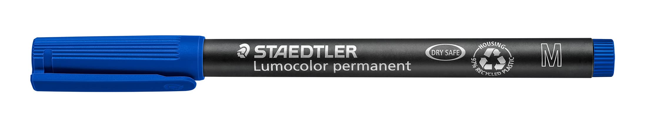Staedtler Lumocolor Universal Pen, Medium, Felt Tip, Permanent Marker, 1.0Mm, Blue 317-3