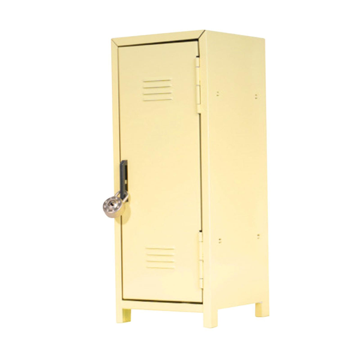 FABLOFT Mini Locker Multi Functional Decorative Girls Lockbox for Jewelry Keys Cards yellow