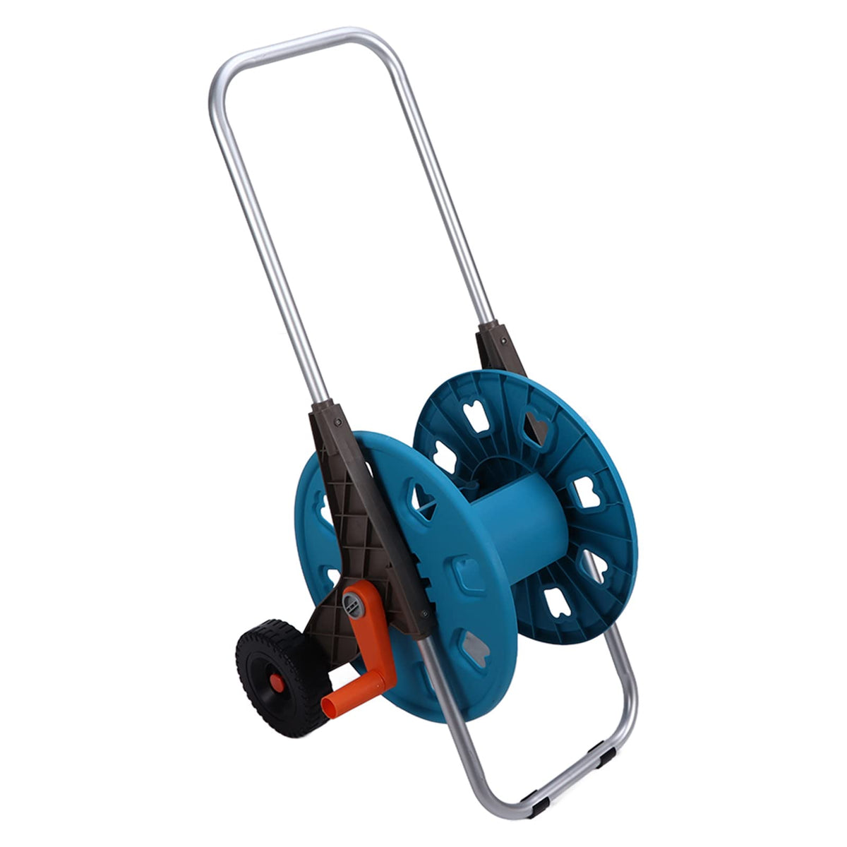 Garden Hose Reel Cart, Portable 2 Wheels Cart For Outside Storage Reel, 196 Ft Hose Capacity, Water Hose Holder Storage Stand Fo