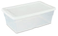 Sterilite Storage Box 13.5 X 8.3 X 4.8, 6 Qt. Clear  Pack of 6
