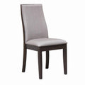 Coaster Furniture Upholstered Grey and Espresso (Set of 2) Side Chair 19" D x 23.25" W x 38.5" H 106583