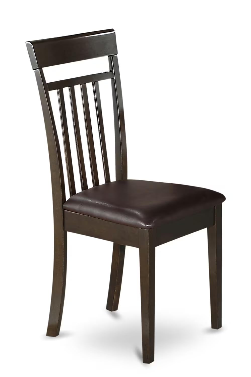 East West Furniture CAP5S-CAP-LC 5 Piece Dining Room Table Set Includes a Rectangle Wooden Table and 4 Faux Leather Kitchen Dining Chairs, 36x60 Inch, Cappuccino